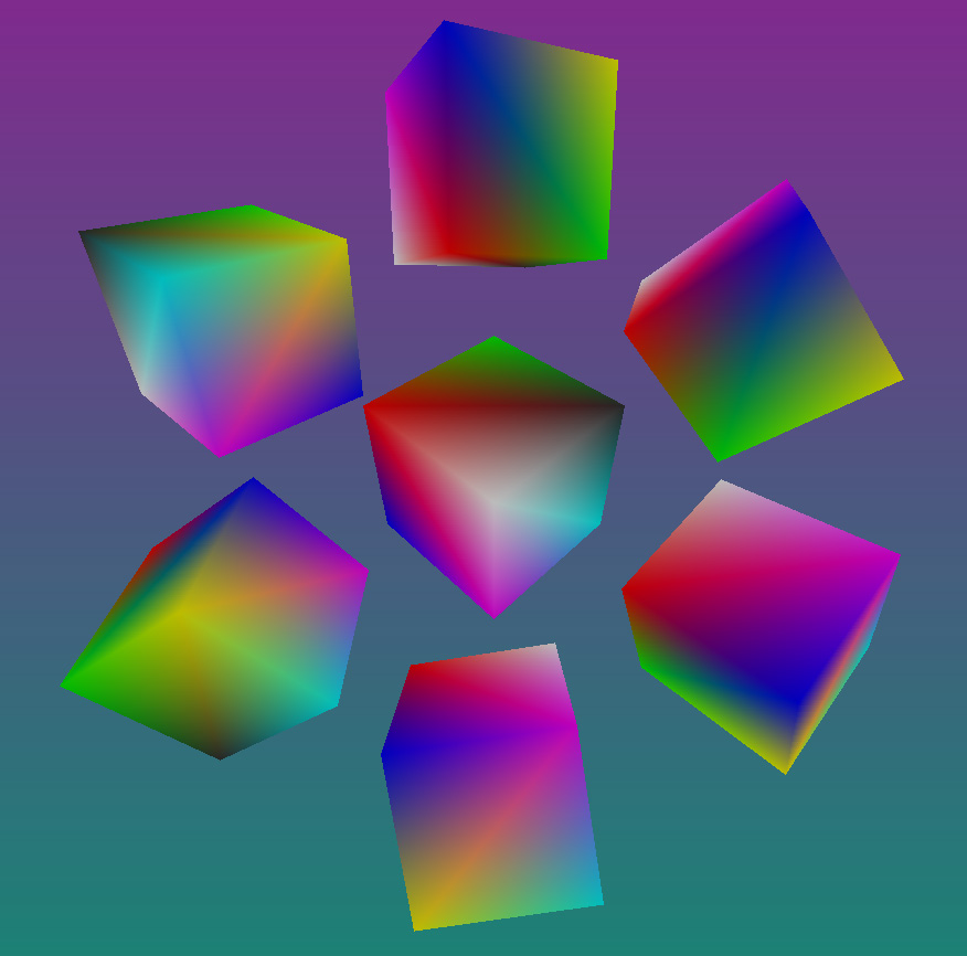Vertex color bilinear interpolation